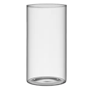 Боросиликатное стекло высокий цилиндр на заказ Цветочная абстрактная стеклянная ваза для свадебной гостиной