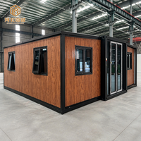 Maison modulaire extensible à double aile de 20, 30 ou 40 pieds, 1 à 4 chambres avec salon, sur mesure, type conteneur