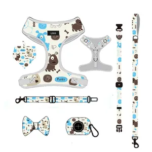 Quality Assurance dog collar hardware set collar set adjustable soft nylon dog collars pet harness luxury dog leash set