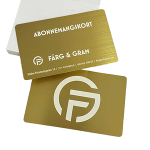 Tarjeta de Visita de Acero Inoxidable con Logotipo Personalizado, Acabado Mate, Impresión Serigráfica a Todo Color, Etiqueta NFC Mini RFID 1K para Pagos - Product Image 1