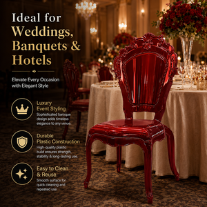 Silla Apilable de Alta Calidad para Hotel, Modelo PC <span class=keywords><strong>Claret</strong></span> Royal Princess Bella, Ideal para Bodas, Banquetes y Eventos - Product Image 3
