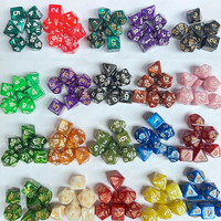 Lot de dés polyédriques en plastique marbré pour jeux de société (DND) - Vente en gros