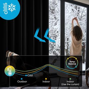 Aroddy trắng đen tùy chỉnh rèm cửa cho Windows 54 "L * 46" W rideaux rắn cách nhiệt màn rèm cửa - Product Image 2