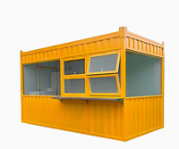 Rumah Kontainer Modular 4 Kamar Tidur Desain Mewah Baja Gaya Kontemporer Atap Ruang Tamu Pintu Masuk Rumah Bar
