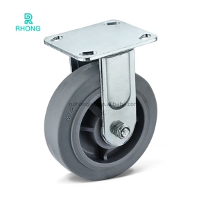 Anpassbare 4-Zoll-Lenkrollen, 5-Zoll-, 6-Zoll-, 8-Zoll-Schwerlast-Festrollen aus TPR-Kunstgummi für Industrieanwendungen - Product Image 2