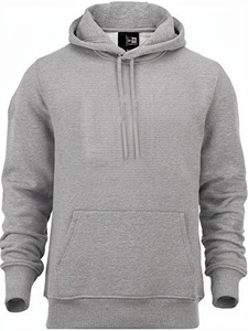 Men's <b>Black</b> <b>Fleece</b> Hooded Sweatshirt Pullover Hoodie with Front Pocket Regular Fit Winter Casual Wear - Product Image 6