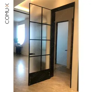 Ayunan pintu kaca Prancis, desain populer pintu Interior pintu aluminium pintu Perancis