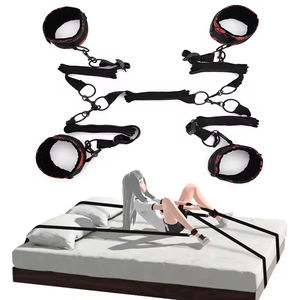 Kit de Bondage Sexual al por Mayor, Correas de Cama Estilo Chino, Amarras para Tobillos, Juego de Restricciones para Cama con Juguetes Sexuales para Mujer - Product Image 1