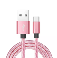 Câbles USB en nylon tressé 1M 2M 3M 2.4A 3A à chargement rapide pour téléphone, vente en gros, pas cher, avec logo OEM