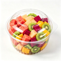 1000g Grote Transparante PET Ronde Fruit Schaal met Deksel Wegwerpbaar Plastic Familieformaat Landbouw Fruit Bewaarbak
