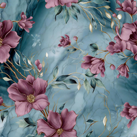 Tissu crêpe Koshibo épais 130 g/m² à motif floral 100 % polyester, populaire au Canada, pour robes de femmes âgées