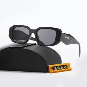 Wholesale 2023 new custom logo designer fashion famous brand luxury 2660 9128 8769 hexagon sunglasses