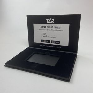 Scatola di carte VIP Business di credito nero su misura con fodera in spugna calamita confezione regalo Logo stampato e goffratura con laminazione opaca - Product Image 6