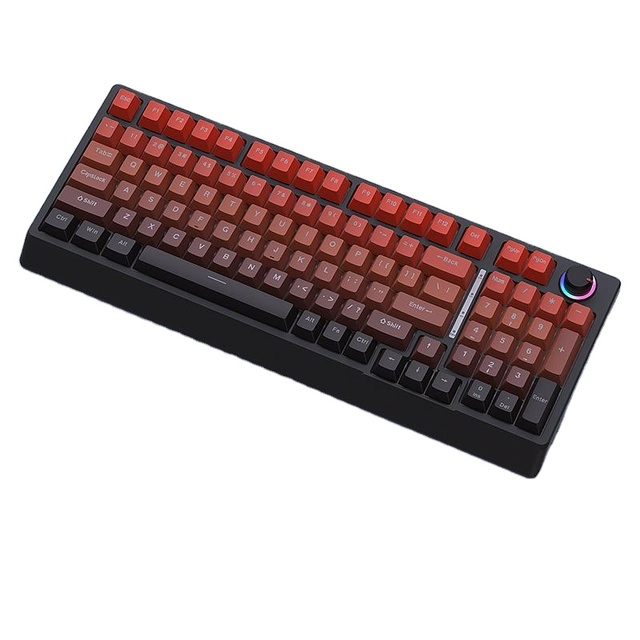 HJSZDZHI H98 Gradient Keycaps Three-color Mechanical Keyboard Wireless 2.4G  Three-mode DIY Keyboard