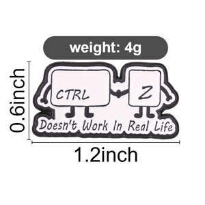 Pin de Solapa Personalizado CTRL <span class=keywords><strong>Z</strong></span>, Insignia Metálica con Tecla de Teclado, Humor Divertido de Oficina, Regalo Creativo para Programadores - Product Image 6