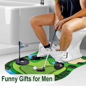Jeu de golf de toilette YSJ – Jouet amusant de mini-golf pour salle de bain, cadeau fantaisie, jeu de divertissement intérieur pour hommes - Product Image 5