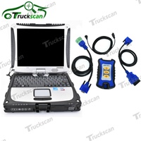 Analyseur de moteur de camion lourd Truckscan Nexiq-3 USB Link 3 Diesel Interface Diagnostics Software + Ordinateur portable CF19 Windows 24V