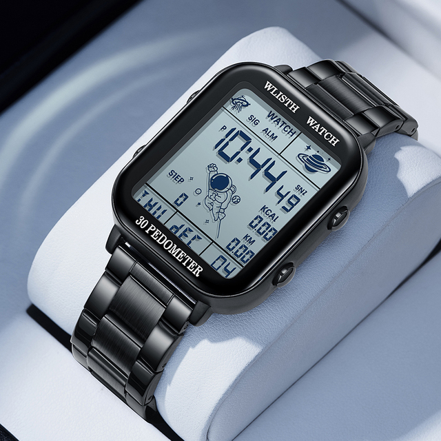 Swiss brand export multi-functional square electronic men's fashionable and trendy outdoor chronograph student watch