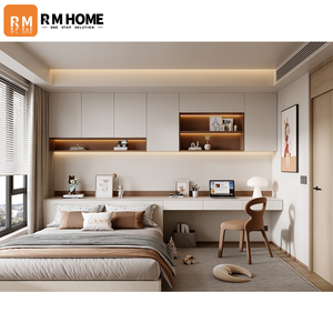 Customizable Modern Wood Bedroom Furniture <strong>Set</strong> for Kids Including Tatami Bed Bookcase <strong>Wardrobe</strong> for Apartment Hotel &amp; Home Use - Product Image 2