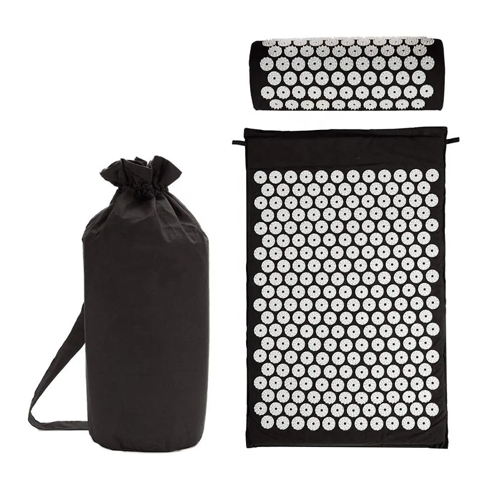 Acupressure Mat và gối đặt cho lưng và cổ Pain Relief và cơ bắp thư giãn làm giảm căng thẳng