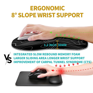 <span class=keywords><strong>Ergonomic</strong></span> chuột Pad với cổ tay phần còn lại hỗ trợ bộ nhớ bọt dốc massage phình địa hình đường viền cổ phiếu với Vận chuyển nhanh - Product Image 5