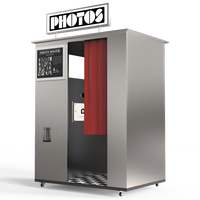 Cabina de Fotos Disco de Nuevo Diseño con Pantalla Táctil, Cabina de Fotos DSLR Portátil, Máquina Expendedora para Cines, Parques Temáticos y Bares