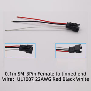 Кабельный жгут для светодиодных лент с разъемами SM 2/<span class=keywords><strong>3</strong></span>/4 Pin (папа/мама) из ПВХ, низковольтный, UL1007 22AWG 5V 3A, для компьютеров и промышленного применения - Product Image 6