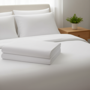 Ensemble de draps en microfibre Ecolux, double, 1800 fils, texture douce, literie pour la maison, 4 pièces, blanc uni - Product Image 2