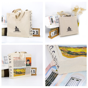 Sac fourre-tout en coton biologique robuste de 10 oz avec logo personnalisé, sacs de courses 100 % coton avec motif lettres - Product Image 6