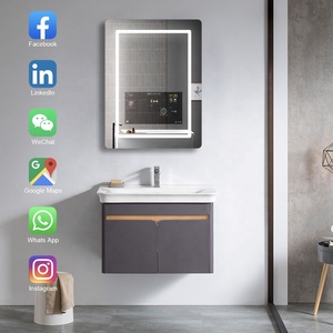 Sıcak satış Modern tasarım tam fonksiyonlu <span class=keywords><strong>Android</strong></span> sihirli banyo aynası dikdörtgen işıklı LED TV ekran dikdörtgen şekli - Product Image 6