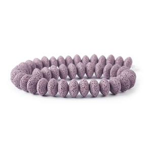 Perles rondes en <span class=keywords><strong>pierre</strong></span> <span class=keywords><strong>volcanique</strong></span> colorées, grandes perles abaque à trou large, accessoires de bijoux DIY, vente en gros - Product Image 5