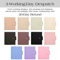 Hongbo meilleure vente 12 couleurs A5 35MM bague en or Rose en relief souple en cuir véritable budget classeur planificateur comme ordre du jour/couverture de livre