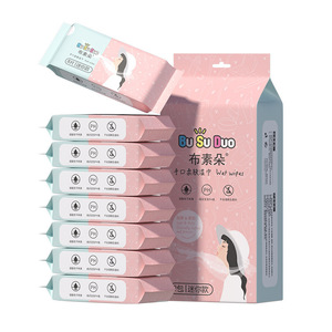 Bu Su Duo Lingettes humides pour bébé, mini-pack, nettoyage des mains et de la bouche, portable, pour bébés et enfants - Product Image 1