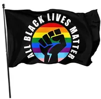 שחור חייהם משנה דגל מקורה חיצוני באנר שחור רקע 3*5 מטר עם שתי לולאות פליז