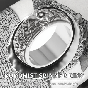 แหวนหมุนสแตนเลสสตีลชุบทอง 8 มม. สลักบทสวดมนต์ทิเบต โอม มณี ปัทเม ฮุม สำหรับผู้ชายและผู้หญิง เหมาะสำหรับเป็นแหวนแต่งงาน - Product Image 2