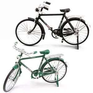 Bicycle Model Classic Bicycles 1:10 Scale Die-Cast Alloy Mini Mountain Bike Desktop Decoration Crafts Miniature Bike