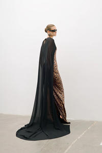 שמלת שני חלקים ארוכה, קמיסול עם חרוזים בהדפס נמר סקסי, וגלימת שיפון, שבעה צבעים, רמדאן 2026 - Product Image 3