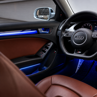 Kit d'éclairage d'ambiance intérieur Trontech Audi A4 B8 2009-2015, 64 couleurs, contrôle par application, lampe d'ambiance LED, moulage 1:1, garniture complète, CE RoHS
