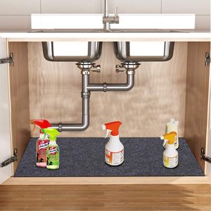 <span class=keywords><strong>Tapis</strong></span> de protection en feutre sous l'évier pour la cuisine et la salle de bain Revêtements d'étagère absorbants Machi non adhésif antidérapant - Product Image 1