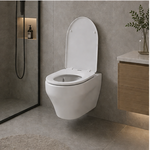<span class=keywords><strong>WC</strong></span> mural sans rebord blanc mat, <span class=keywords><strong>chasse</strong></span> <span class=keywords><strong>d</strong></span>'<span class=keywords><strong>eau</strong></span> hygiénique facile à nettoyer, toilettes design modernes - Product Image 3