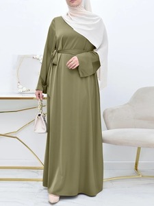 Lungo Dubai caftano ampia veste per donne musulmane Ramadan Eid Abaya in tacchino stile arabico inverno estate Rayon abito <span class=keywords><strong>da</strong></span> Marocco - Product Image 2