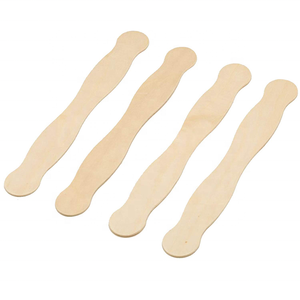 8英寸长波浪棒天然木质波浪冰棒工艺棒非常适合油漆棒压舌板 - Product Image 4