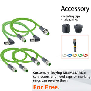 Кабель-адаптер M12: 4-контактный разъем D-типа на 4-контактный разъем D-типа, Profinet Ethernet, экранированный жгут проводов, для промышленных камер - Product Image 4