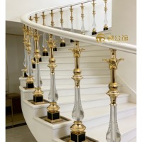 Rampe d'escalier et garde-corps en cristal pour villa, design moderne, simple, luxe léger, modèle spirale 88