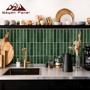 El popular revestimiento de <span class=keywords><strong>pared</strong></span> de azulejos cuadrados 3D <span class=keywords><strong>autoadhesivo</strong></span> antiincrustante de PVC se utiliza para la decoración de la cocina. - Product Image 5