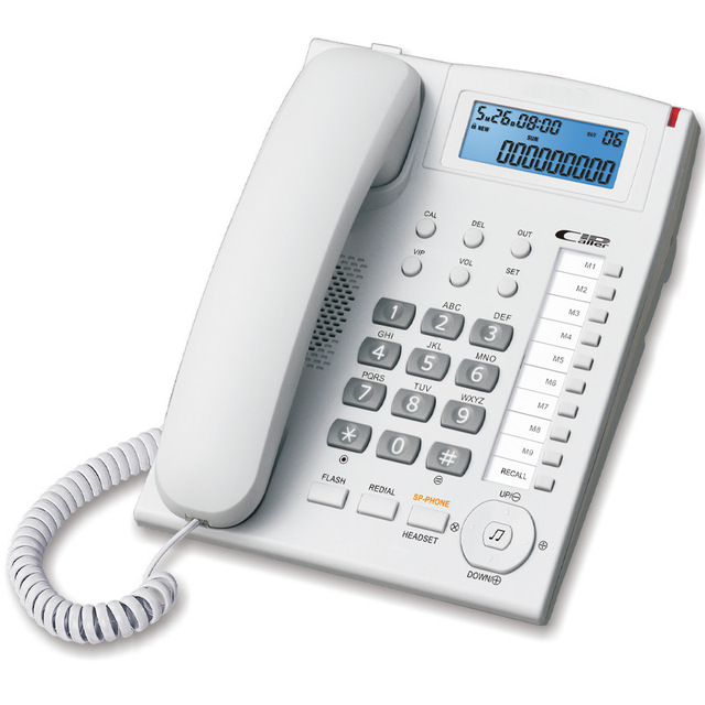 Good Quality Corded Office Home Multifunctional a Phone with Caller ID Landline Telephone Set with Backlit PABX Telephone