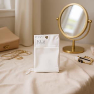 Sac en velours Ilan 7x9 cm blanc 2 pièces - Product Image 2