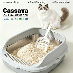 Litière pour chat à base <span class=keywords><strong>de</strong></span> maïs et <span class=keywords><strong>de</strong></span> manioc, organique, biodégradable, agglomérante, à forte absorption <span class=keywords><strong>d</strong></span>'<span class=keywords><strong>eau</strong></span>, facile à nettoyer, anti-odeur, sans poussière, 5 kg - Product Image 1