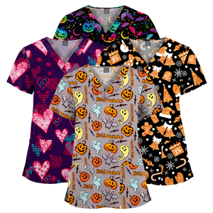 Fabricación <span class=keywords><strong>Nutricionista</strong></span> Uniforme médico Mujeres Scrub Set Scrubs Enfermería Servicio DE SALUD Uniformes para mujeres Medical Scrubs al por mayor - Product Image 4