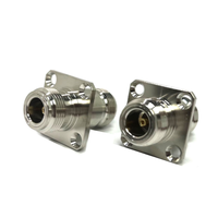 Fabricant Adaptateur coaxial RF N femelle vers N femelle 4 trous bride 25mm connecteur coaxial à montage sur panneau N femelle Jack connecteur coaxial